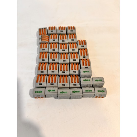 New and original Wago 222-413 Lever-Nuts 5 Conductor Compact Connectors