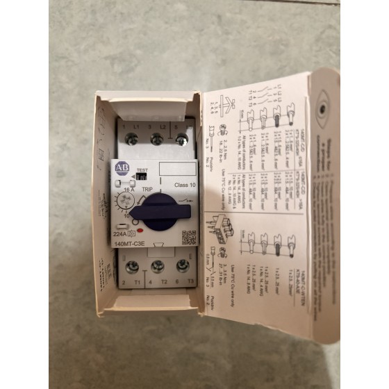 New and original Allen Bradley 16A 140MT Motor Protection Circuit Breaker 140MT-C3E-C16 In Stock
