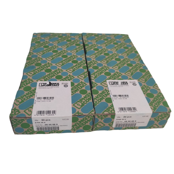 New and original Phoenix Contact 0800886 Terminal Block End Clamphite 10-24 AWG