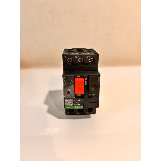 New and original GV2ME20 TeSys GV motor circuit breaker, 3 poles (3P), 18A/690V In Stock