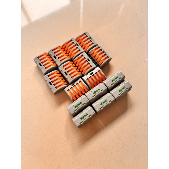 New and original WAGO 222-415 COMPACT 5 WAY SPLICING CONNECTOR