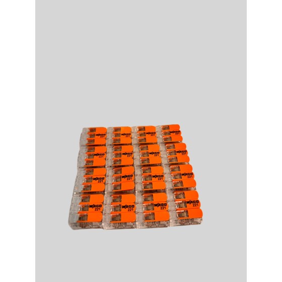 New and original WAGO 221-413 LEVER-NUTS - 3-Conductor Compact Splicing Connectors