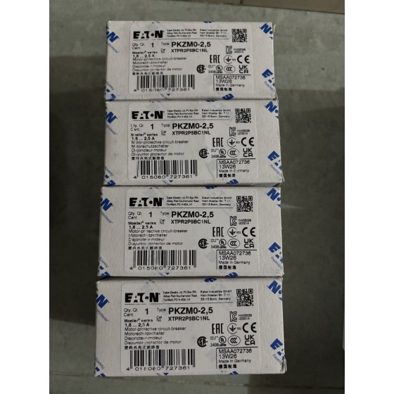 New and original Eaton 2.5A PKZM 0 Motor Protection Circuit Breaker PKZM0-2.5 In Stock