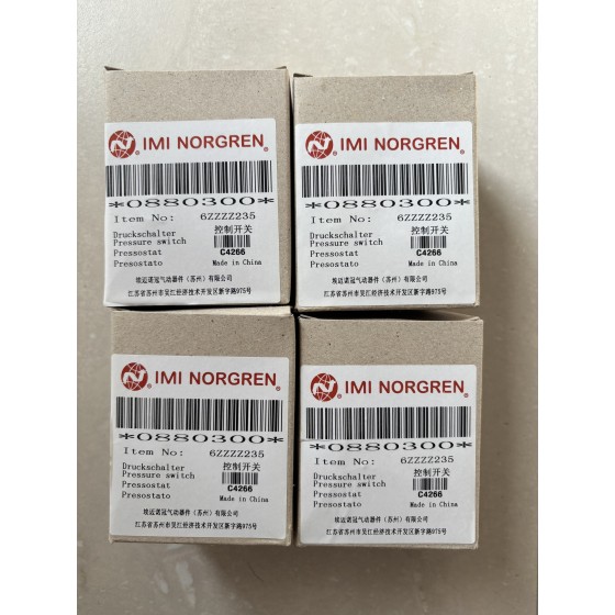 New and original Norgren 0880300 Electro-mechanical pneumatic pressure switch, G1/4, 0.5-8 bar