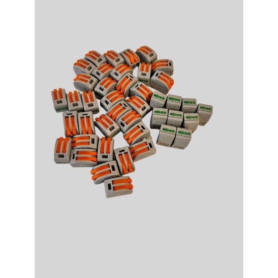 New and original Wago 222-412 Lever-Nuts 2 Conductor Compact Connectors